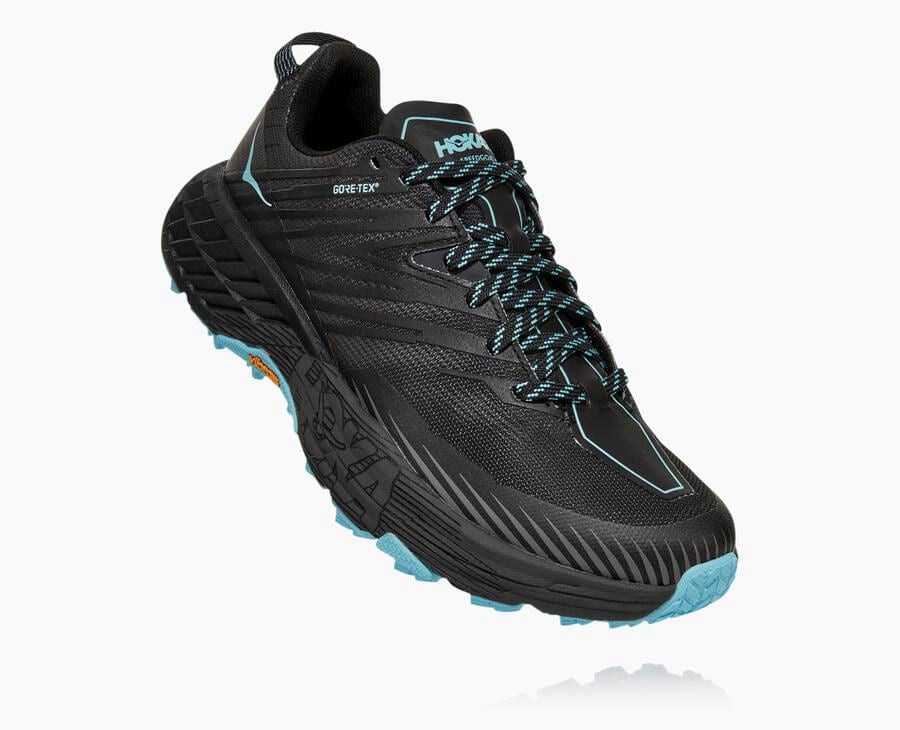 Hoka One One Trailove Tenisky Damske Čierne - Speedgoat 4 GORE-TEX - 91637-UEAN